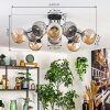 Ripoll ceiling light, globe light Amber, Smoke-coloured, 10-light sources