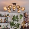 Ripoll ceiling light, globe light Amber, Smoke-coloured, 10-light sources