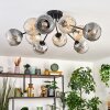 Ripoll ceiling light, globe light Amber, clear, Smoke-coloured, 10-light sources
