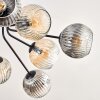 Ripoll ceiling light, globe light Amber, clear, Smoke-coloured, 10-light sources