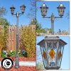 Lignac lamp post, path light black, silver, 2-light sources