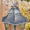 Lignac lamp post, path light black, silver, 2-light sources