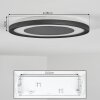 Gelan ceiling light, Panel, wall light LED black, white, 1-light source