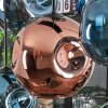 Ripoll hanging light, globe light, pendant light blue, green, coppery, 8-light sources