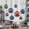 Ripoll hanging light, globe light, pendant light blue, green, coppery, 8-light sources