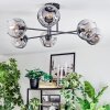 Ripoll ceiling light, globe light clear, Smoke-coloured, 6-light sources