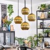 Koyoto hanging light, globe light, Cluster pendant lamp gold, 4-light sources