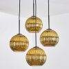 Koyoto hanging light, globe light, Cluster pendant lamp gold, 4-light sources