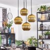 Koyoto hanging light, globe light, Cluster pendant lamp gold, 4-light sources