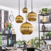 Koyoto hanging light, globe light, Cluster pendant lamp gold, 4-light sources