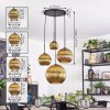 Koyoto hanging light, globe light, Cluster pendant lamp gold, 4-light sources