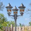 Lignac lamp post, path light black, silver, 3-light sources