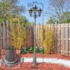 Lignac lamp post, path light black, silver, 3-light sources