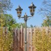 Hongkong lamp post, path light brown, gold, 2-light sources