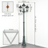 Hongkong lamp post, path light green, black, 3-light sources