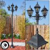 Naofe lamp post, path light black, 3-light sources