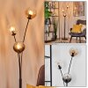 Koyoto globe light, floor lamp Amber, clear, Smoke-coloured, 3-light sources