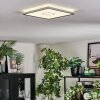 Simonstorp ceiling light, Panel LED silver, white, 1-light source