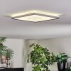 Simonstorp ceiling light, Panel LED silver, white, 1-light source