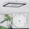 Simonstorp ceiling light, Panel LED black, white, 1-light source