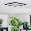 Simonstorp ceiling light, Panel LED black, white, 1-light source