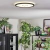 Simonstorp ceiling light, Panel LED black, white, 1-light source