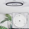 Simonstorp ceiling light, Panel LED black, white, 1-light source