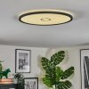 Simonstorp ceiling light, Panel LED black, white, 1-light source