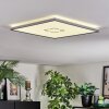 Simonstorp ceiling light, Panel LED silver, white, 1-light source