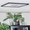Simonstorp ceiling light, Panel LED black, white, 1-light source