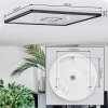 Simonstorp ceiling light, Panel LED black, white, 1-light source