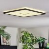 Simonstorp ceiling light, Panel LED black, white, 1-light source