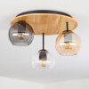 Koyoto ceiling light, globe light 40 cm Ecru, black, 3-light sources