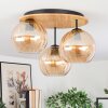 Koyoto ceiling light, globe light 40 cm Ecru, black, 3-light sources