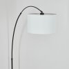 Bassagoda floor lamp, Arch lamps chrome, black, 1-light source, Fabric lampshade
