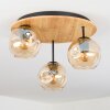 Ripoll ceiling light, globe light Ecru, black, 3-light sources