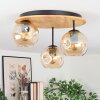 Ripoll ceiling light, globe light Ecru, black, 3-light sources
