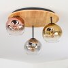 Ripoll ceiling light, globe light Ecru, black, 3-light sources