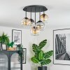 Koyoto ceiling light, globe light 45 cm Amber, clear, Smoke-coloured, 5-light sources