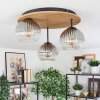 Koyoto ceiling light, globe light 40 cm Ecru, black, 3-light sources