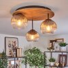Koyoto ceiling light, globe light 40 cm Ecru, black, 3-light sources