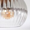 Koyoto ceiling light, globe light 40 cm Ecru, black, 3-light sources