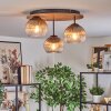 Koyoto ceiling light, globe light 40 cm Ecru, black, 3-light sources