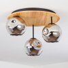 Ripoll ceiling light, globe light Ecru, black, 3-light sources
