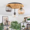 Ripoll ceiling light, globe light Ecru, black, 3-light sources