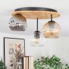Ripoll ceiling light, globe light Ecru, black, 3-light sources