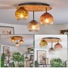 Ripoll ceiling light, globe light Ecru, black, 3-light sources