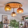 Ripoll ceiling light, globe light Ecru, black, 3-light sources