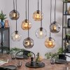 Ripoll hanging light, globe light, pendant light Amber, clear, Smoke-coloured, 8-light sources