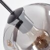 Ripoll hanging light, globe light, pendant light Amber, clear, Smoke-coloured, 8-light sources